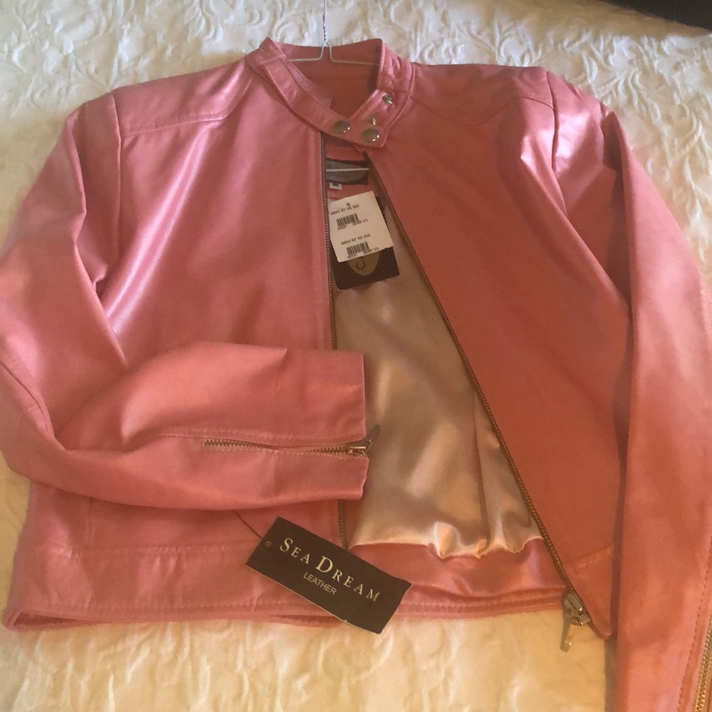 Pink Leather jacket